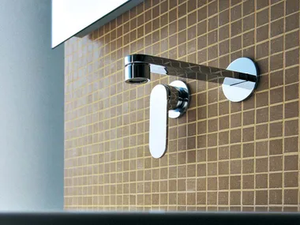 ONE - 2 hole wall-mounted single handle washbasin mixer - Tap by Ceramica Flaminia