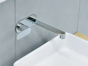 ONE - Wall-mounted single handle washbasin mixer with plate - Tap by Ceramica Flaminia