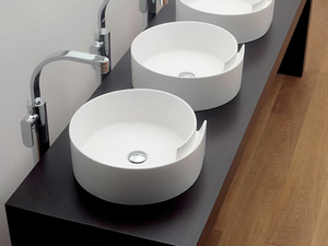 ROLL 44 - Countertop single round ceramic washbasin - Washbasin by Ceramica Flaminia