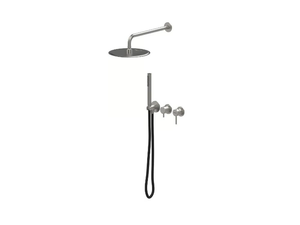 SET STIL - Wall-mounted stainless steel rain shower - Shower by Ceramica Flaminia