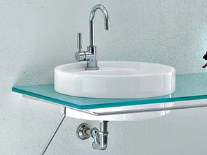 TWIN SET 52 - Inset single round ceramic washbasin - Washbasin by Ceramica Flaminia