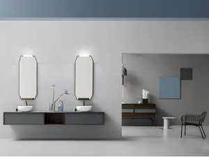 DES 48-49 - Wall-mounted vanity unit with drawers - Washbasin cabinet by Cerasa