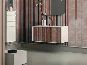 DES CAPSULE N.1 42 - Wall-mounted vanity unit with drawers - Washbasin cabinet by Cerasa