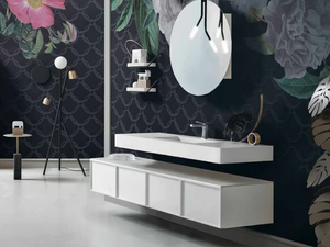 DES CAPSULE N.1 52-53 - Wall-mounted vanity unit with drawers - Washbasin cabinet by Cerasa