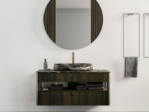 HONEY - Single wall-mounted vanity unit with drawers - Washbasin cabinet by Cerasa