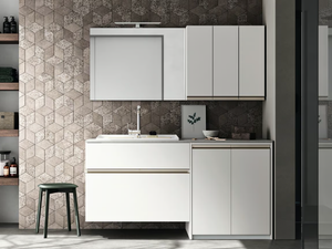 REGOLA COMP.4 - Laundry room cabinet with sink for washing machine - Washbasin by Cerasa