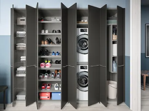REGOLA - Sectional wooden laundry room cabinet - Cabinet by Cerasa