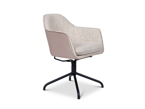 SOPHIE - Swivel trestle-based chair with armrests - Chair by Christine Kröncke Interior Design