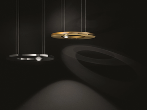 PASSEPARTOUT25 SOPRATAVOLO - LED direct-indirect light brass pendant lamp - Ceiling lamp by Cini&Nils