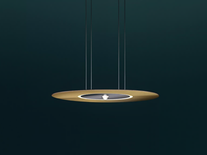 PASSEPARTOUT55 SOPRATAVOLO - LED direct-indirect light brass pendant lamp - Ceiling lamp by Cini&Nils