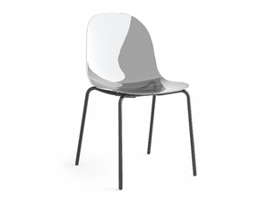 ACADEMY - Chair with polycarbonate shell and metal legs - Chair by Connubia