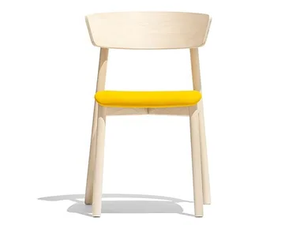 CLELIA - Stackable beech chair with integrated cushion - Accessories by Connubia