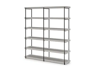 LIBRA - Open melamine-faced chipboard bookcase - Cabinet by Connubia