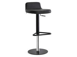 RILEY - Imitation leather stool height-adjustable with footrest - Stool by Connubia