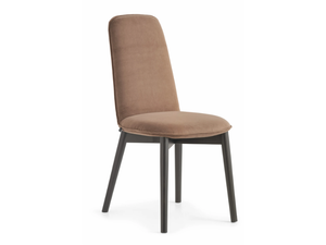 RILEY - Upholstered fabric chair with wooden legs - Chair by Connubia