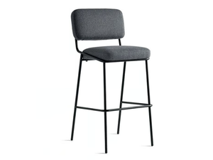 SIXTY - High upholstered fabric stool with footrest - Stool by Connubia