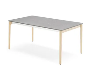 TABLA - Extending melamine-faced chipboard table with beech legs - Table by Connubia