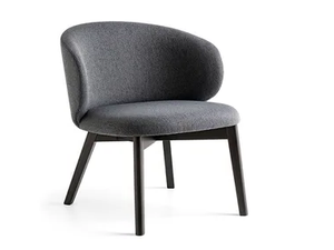 TUKA - Fabric easy chair with beech legs - Armchair by Connubia