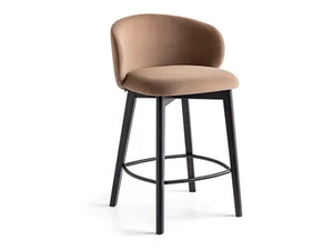 TUKA - High fabric stool with footrest - Stool by Connubia