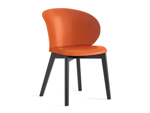 TUKA - Polypropylene chair with wooden legs - Chair by Connubia
