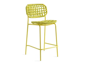 YO! - High polypropylene stool with footrest - Stool by Connubia