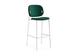 YO! - High upholstered stool with footrest - Stool by Connubia