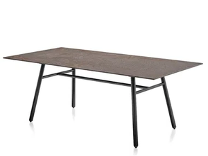 YO! - Rectangular garden ceramic table with aluminium base - Table by Connubia