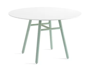 YO! - Round garden ceramic table with aluminium base - Table by Connubia