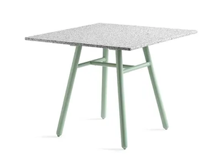 YO! - Square garden ceramic table with aluminium base - Table by Connubia