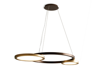 ECLISSE 2.0 - LED wooden pendant lamp - Ceiling lamp by Contardi