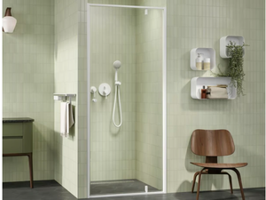 OUTLINE - Niche tempered glass shower cabin with pivot door - Door by Coram