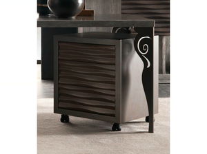 EBON - Rectangular bedside table with castors - Side table by CorteZari