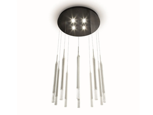 BELVEDERE - Steel and crystal pendant lamp - Ceiling lamp by Costantini Pietro