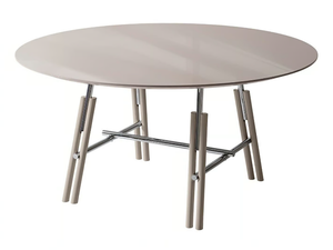 LINES - Round wooden table - Table by Costantini Pietro