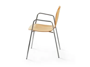 ALIS P 4L - Stackable laminate chair with armrests - Chair by Crassevig