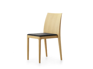 ANNA RS - Upholstered stackable wooden chair - Chair by Crassevig