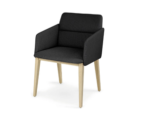 AURA P 4W - Upholstered fabric chair with armrests - Chair by Crassevig