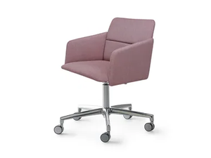 AURA P SW - Upholstered office chair with 5-Spoke base - Office Chair by Crassevig