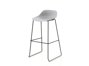 POLA LOW 73/SB - Sled base polypropylene barstool with footrest - Stool by Crassevig