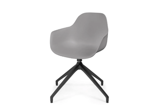 POLA ROUND P PB - Trestle-based polypropylene chair with armrests - Chair by Crassevig