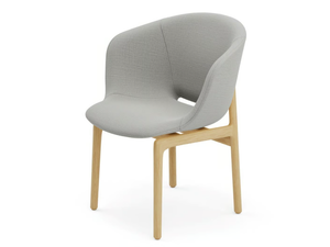 TUSCA P/4W - Upholstered fabric chair with armrests - Chair by Crassevig