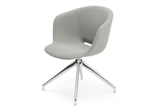 TUSCA P/PB1 - Swivel trestle-based chair with armrests - Chair by Crassevig