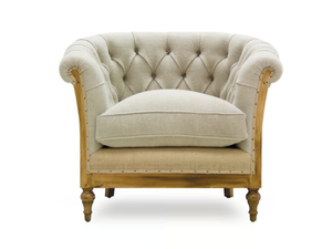 CLASS ESSENCE - Tufted jute armchair with armrests - Armchair by Crearte Collections