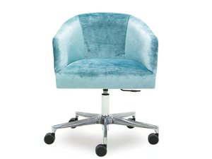 GIRONA ORIGINS - Height-adjustable velvet office chair with armrests with 5-Spoke base - Chair by Crearte Collections
