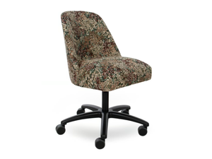 GOM CONTEMPORAIN - Fabric chair with castors with 5-spoke base - Chair by Crearte Collections