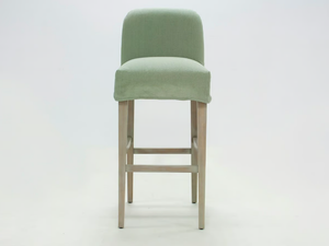 MAURO ORIGINS - High fabric stool with removable cover with back - Stool by Crearte Collections