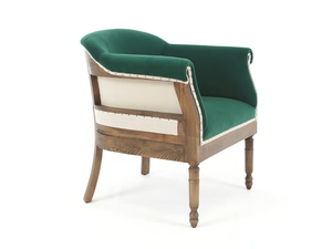 PARIS LOW ESSENCE - Upholstered velvet easy chair with armrests - Armchair by Crearte Collections