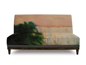 REGENTO ESSENCE MAISON LÈVY - Upholstered fabric bench with back - Bench by Crearte Collections