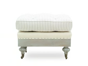 RUFUS ESSENCE - Upholstered fabric footstool - Pouf by Crearte Collections