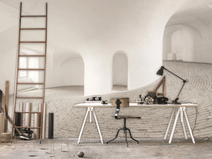 CASTLE - Washable trompe l'oeil nonwoven wallpaper _ creativespace - Wallpaper by Creative Space